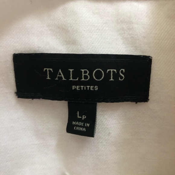 EUC! Talbots White Linen Jacket Size Large Petite - Picture 12 of 13